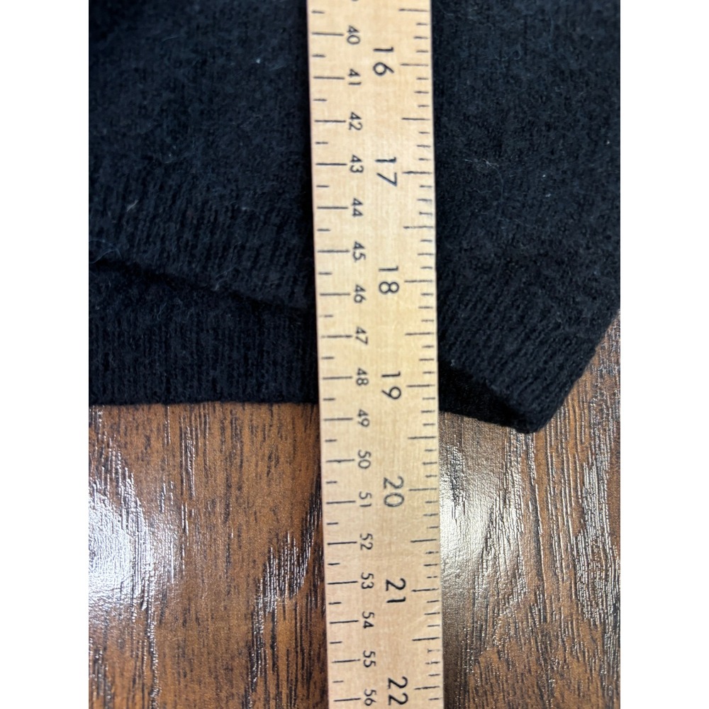 J. Crew Cardigan Sweater Medium Black Button Front Alpaca Wool Knit Sweater - Picture 9 of 11